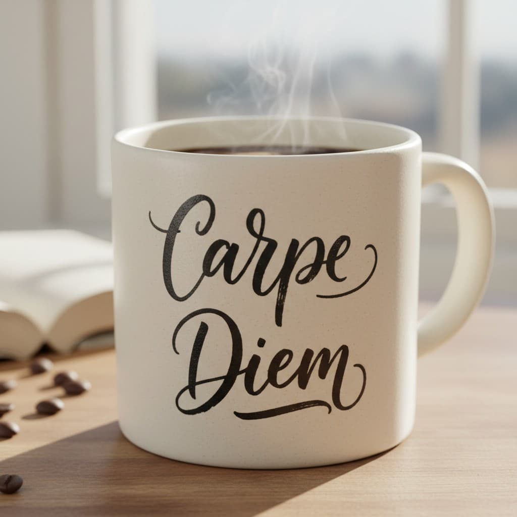 Der perfekte Start in den Tag: Eine Tasse voller Inspiration.